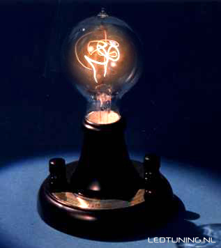 Een kooldraadlamp van Thomas Alva Edison