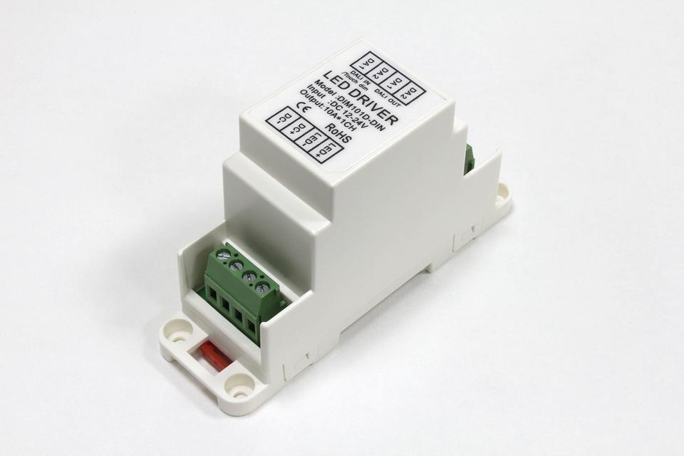 12-24V 1x10A Dali to PWM LED-strip Dimmer DIN rail | Ledtuning
