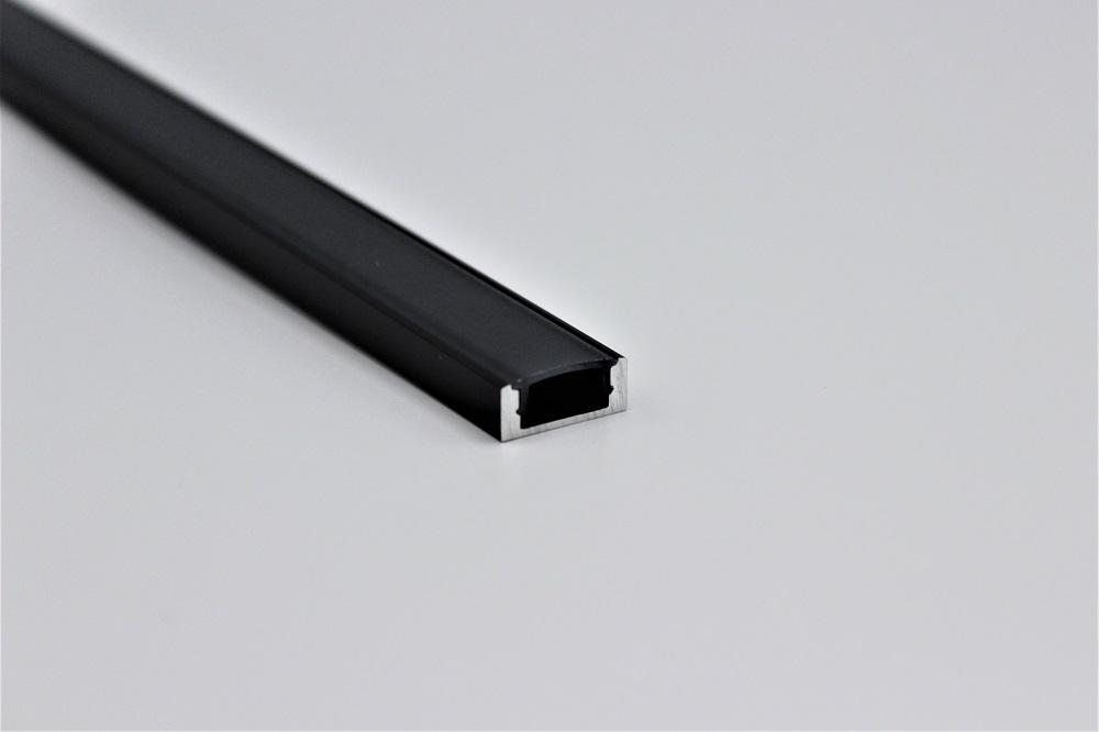 LED-strip Profile 3 Meter Black 17.5mm x 7mm Surface Mounted