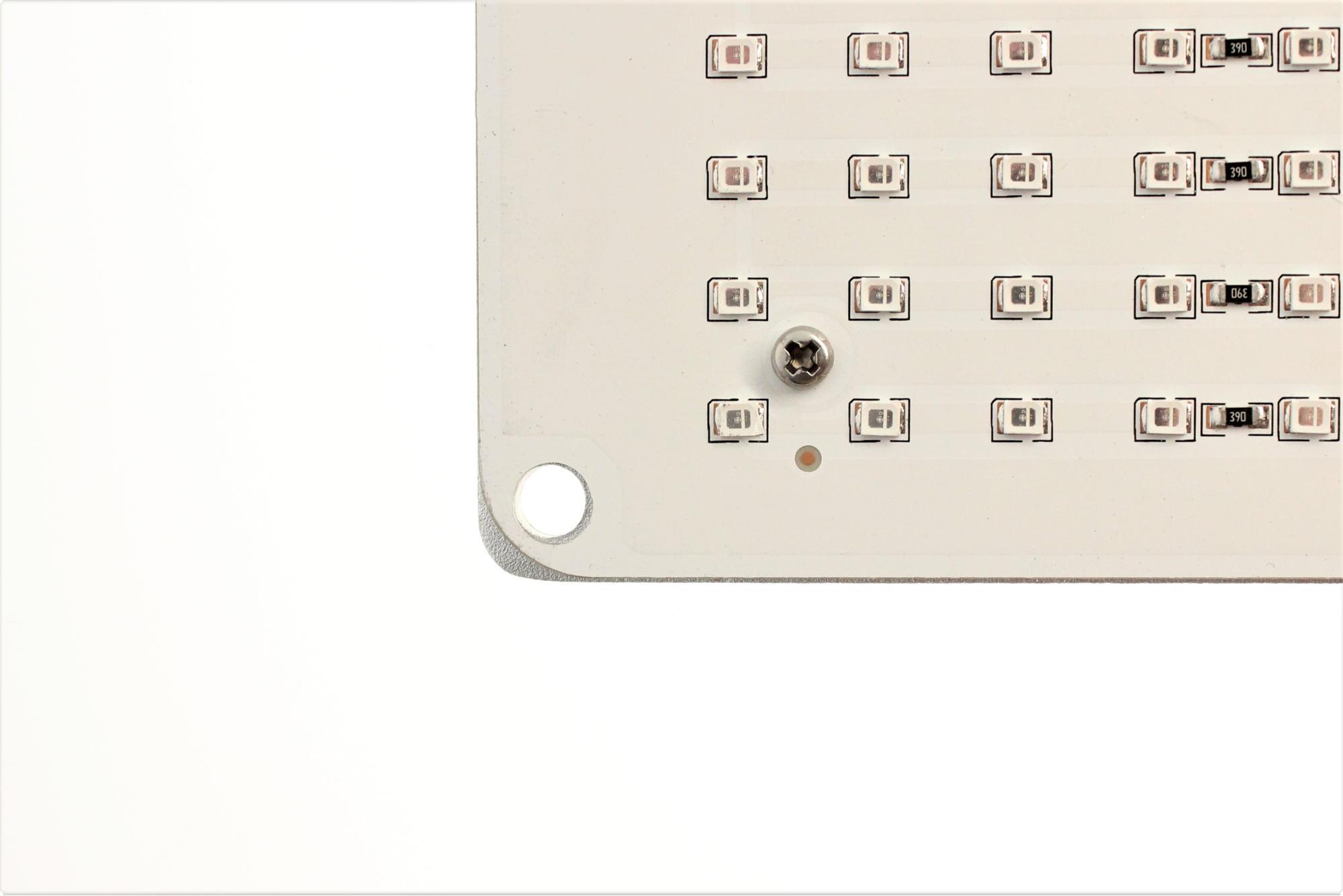 LuxaLight Aluminium LED Panel UV-A 365nm 300W 500 x 500mm Nano Waterproof (48V, 2835, IP64) 