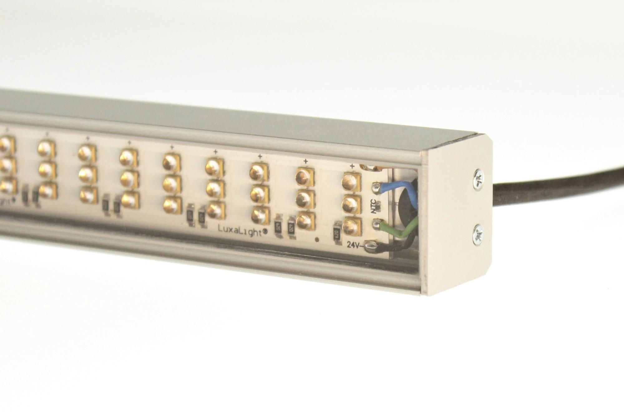  LuxaLight Industriële LED Armatuur Kwartsglas UV-A 365nm 3535 60° 26.6x23.5mm (24 Volt, 3535, IP64, 30 LEDs)