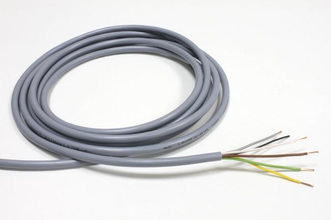 verwijderen afvoer opgroeien PVC Kabel 5x 0.5mm² Grijs | LuxaLight