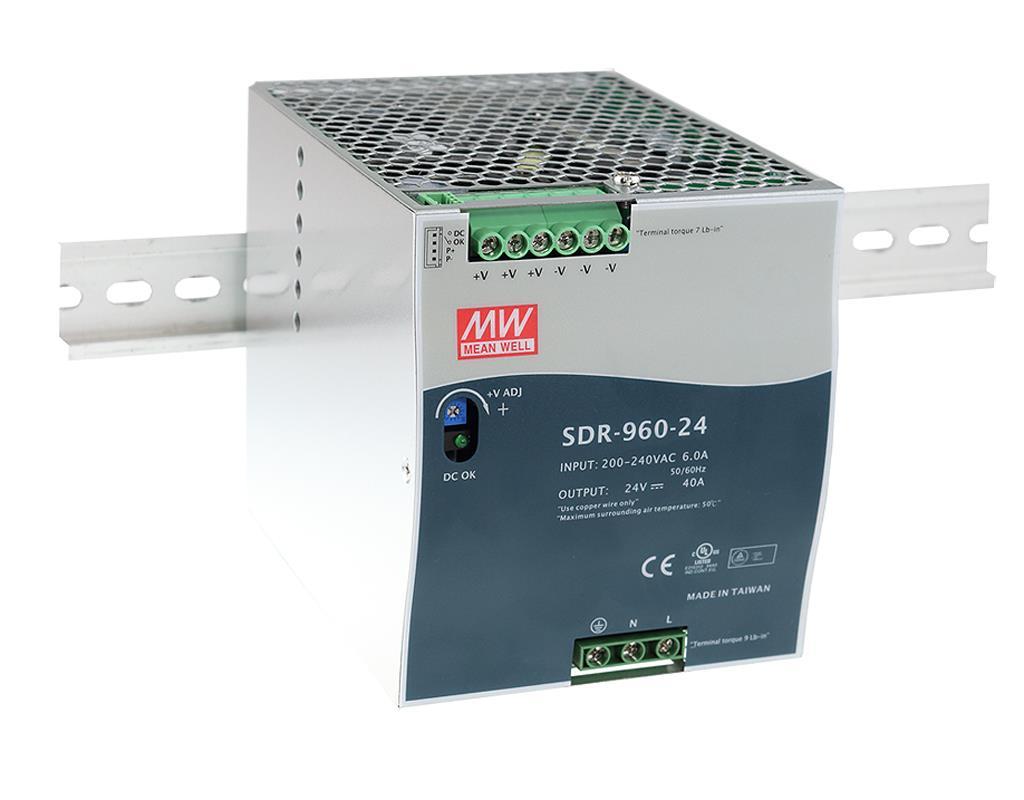 Mean Well Industrial DIN rail power supply 24 Volt 40A 960 Watt