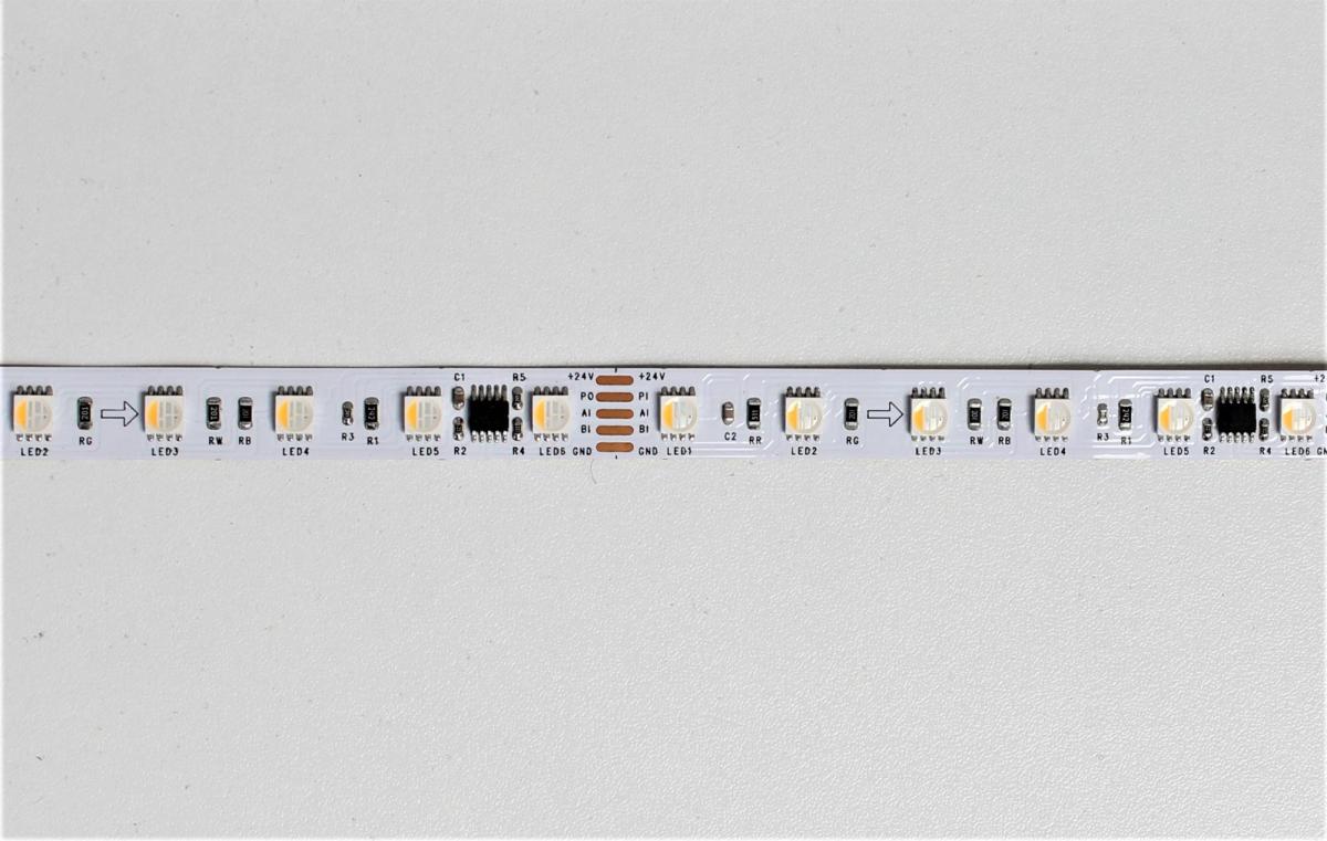 LuxaLight Pixel LED-strip RGBWW Indoor DMX512 (24 Volt, 60 LEDs, 5050, IP20)