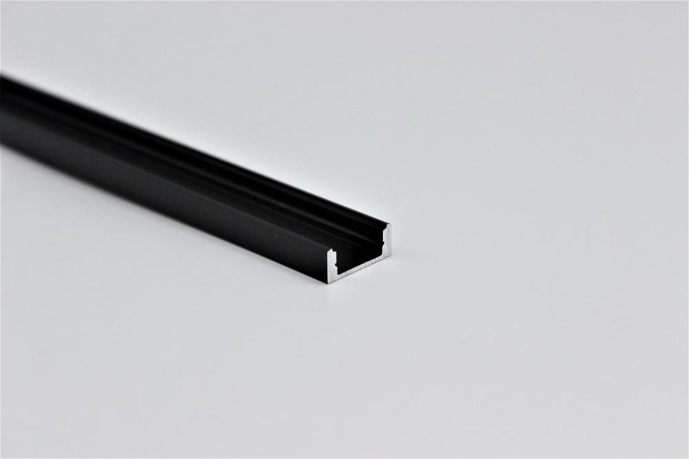 LED-strip Profile 3 Meter Black 17.5mm x 7mm Surface Mounted