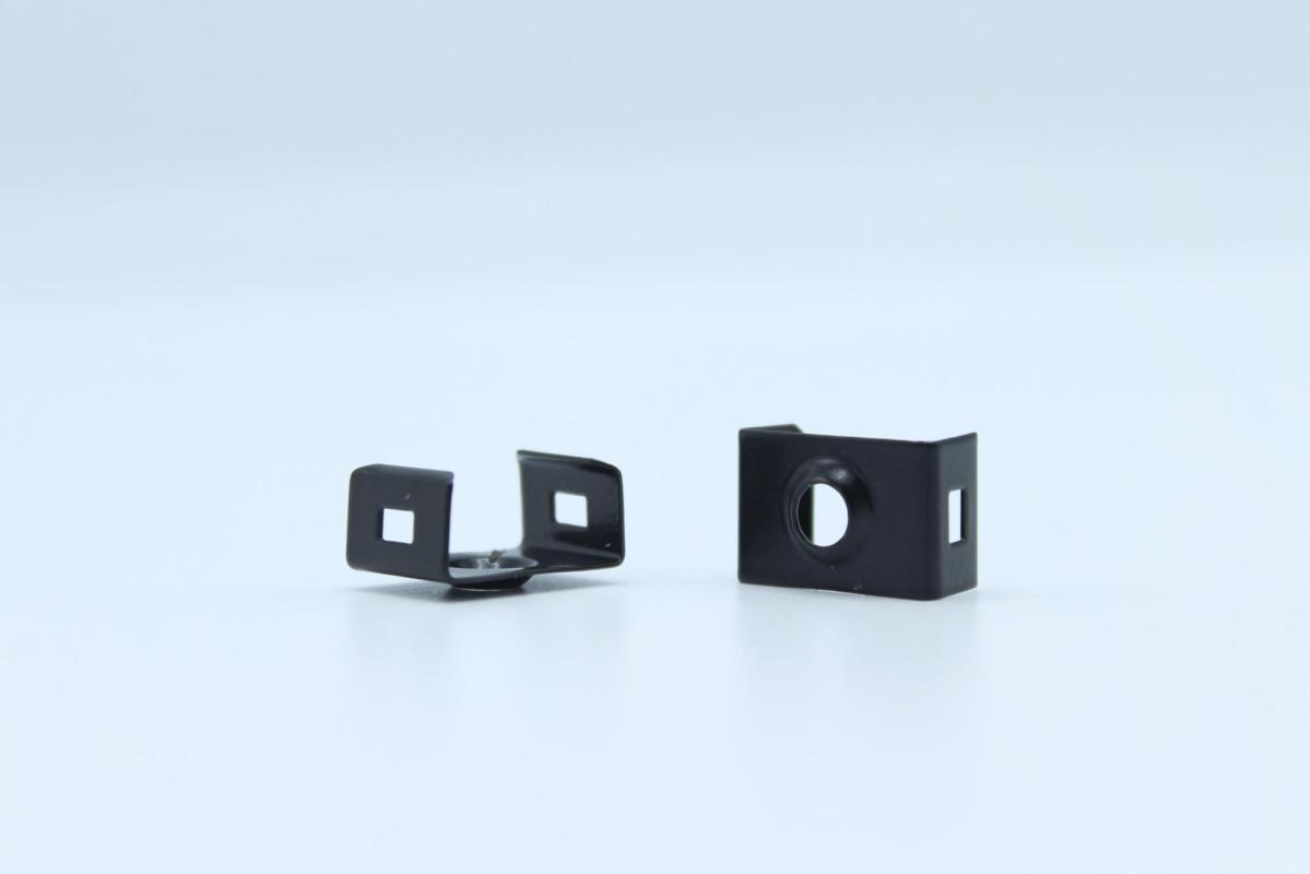 Steel Mounting Clip  Black for LED-strip Profile 17.5mm x 7mm