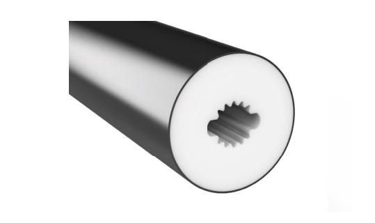 Siliconen Extrusie Cilinder Ø22mm 360° Zwart