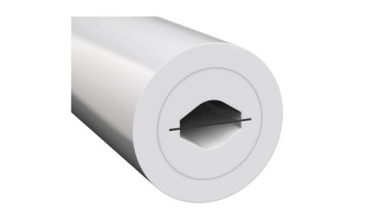 Silicone Extrusion Cilinder Ø22mm 360°