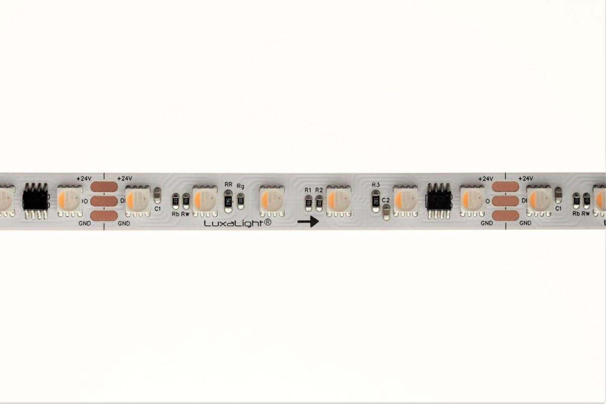LuxaLight Pixel LED-strip TM1814 Digital RGBWW High Power Indoor (24 Volt, 72 LEDs, 5050, IP20)