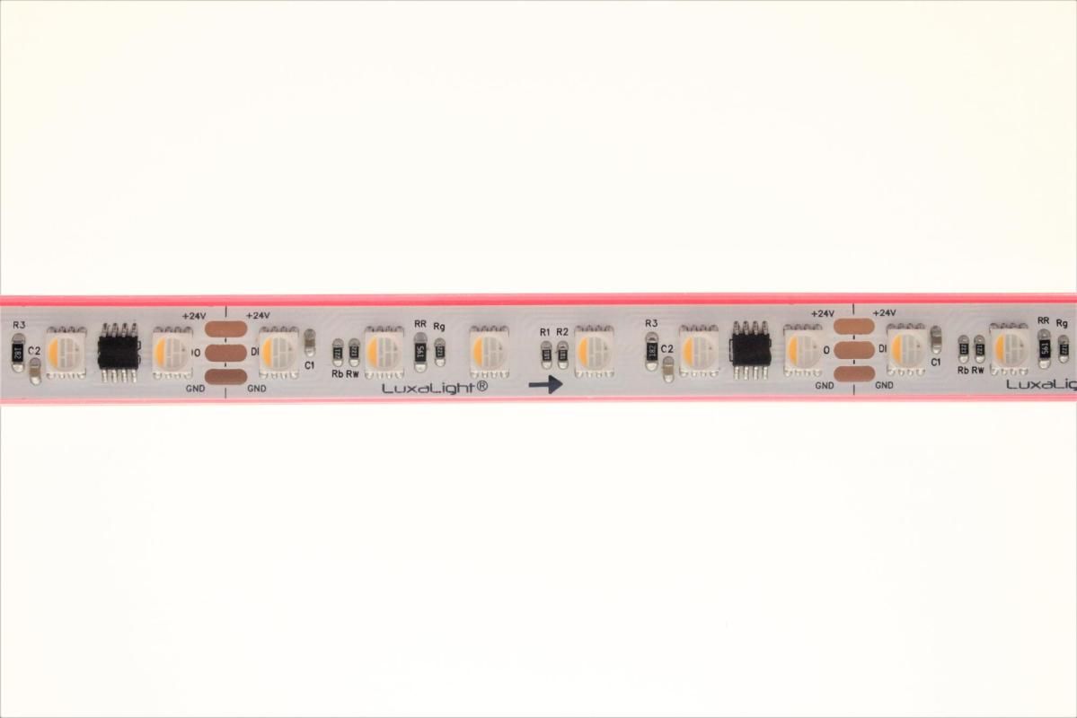 LuxaLight Pixel LED-strip TM1814 Digitaal RGB+ Warm Wit High Power Waterdicht (24 Volt, 72 LEDs, 5050, IP68)