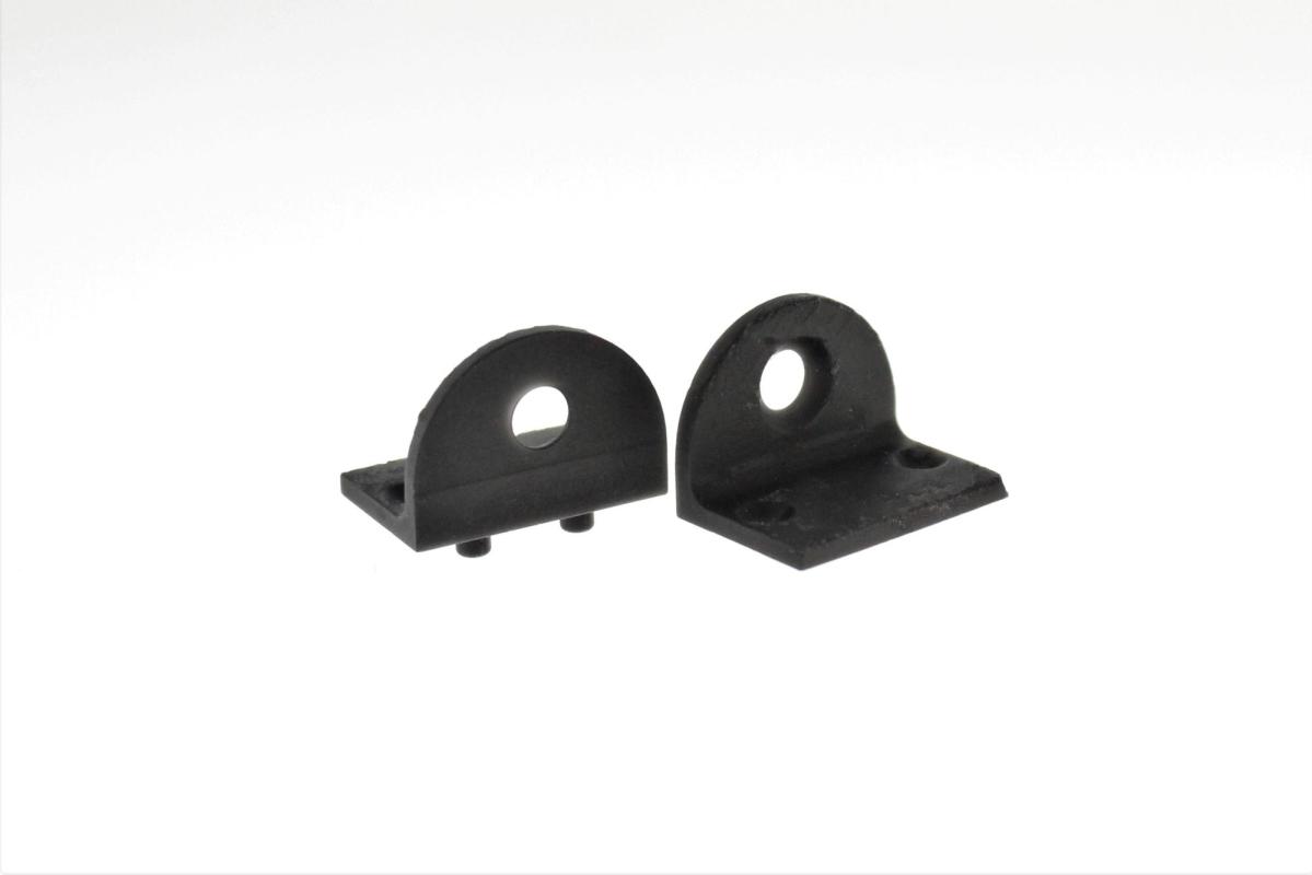 Mountingbracket Endcap 24.2mm x 16mm surface mounted black