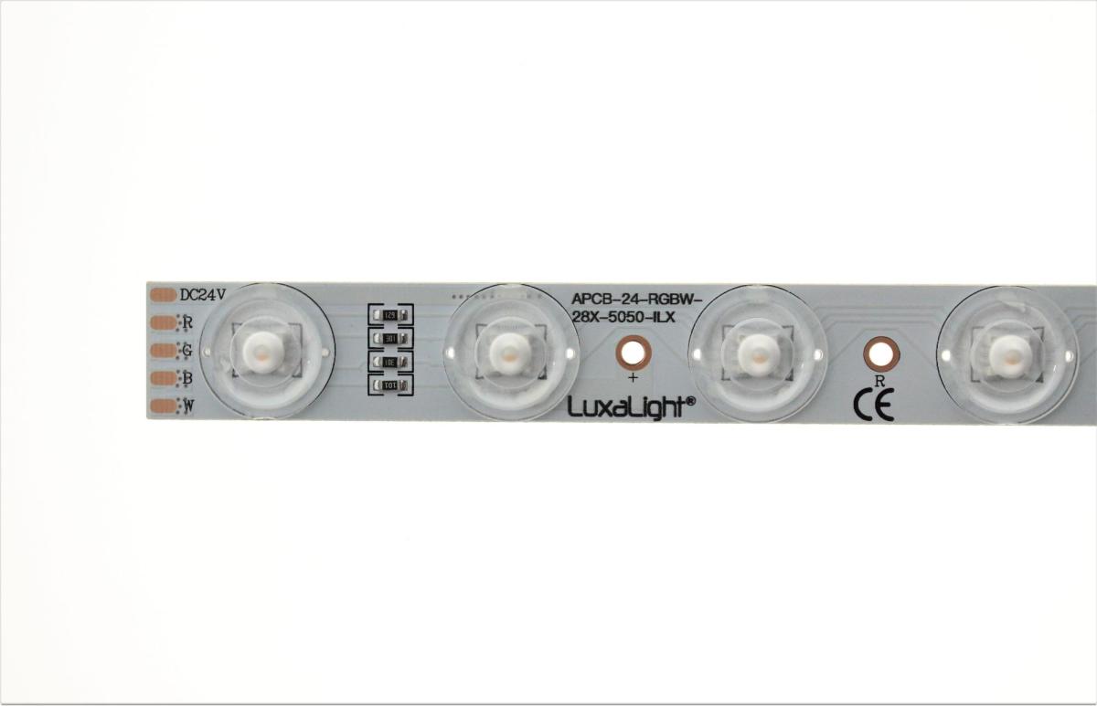 LuxaLight Aluminium PCB RGBWW Indoor (24 Volt, 28 LEDs, 160°, 5050, IP20)