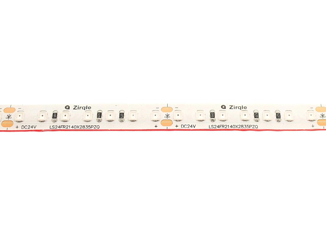LuxaLight LED-strip Verrood 730nm beschermd (24 Volt, 140 LEDs, 2835, IP64)