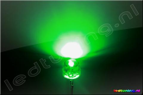 LED Strawhat 120° 5mm 2000mcd Groen