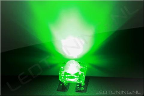 5mm SuperFlux LED 80° 5500mcd Groen