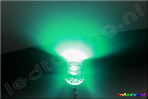 Vlakke Top LED 5mm 90° 2200mcd Turquois