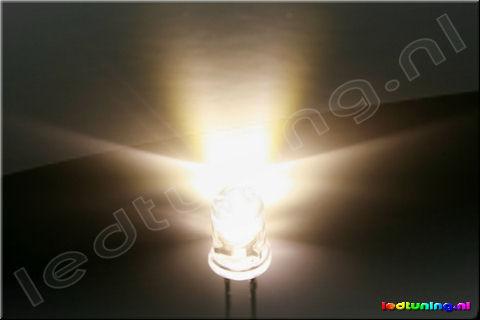 Ronde LED 5mm 30° 12000mcd Warm Wit