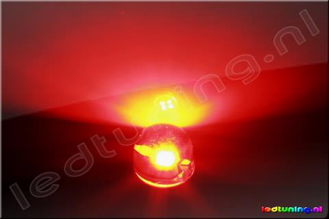 Round LED 10mm 140° 4-chip 80mA 6lm Red