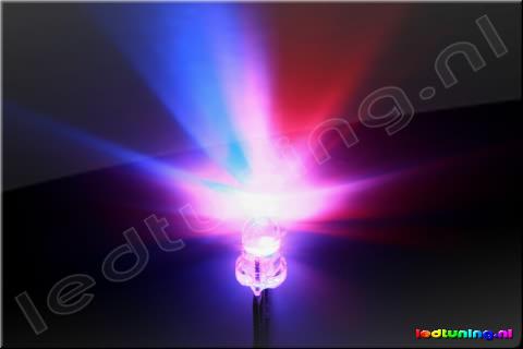 Bi-color 3mm LED Red-Blue C.C.