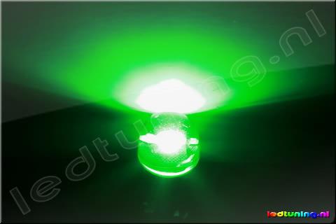 Ronde LED 10mm 140° 4-chip 80mA 9lm Groen