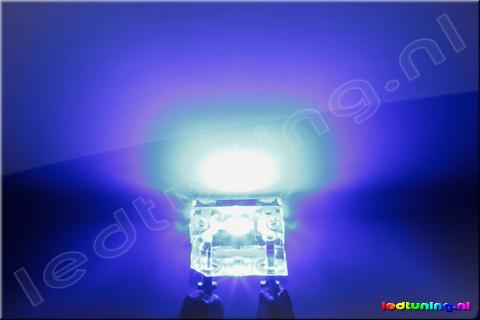 Platte SuperFlux LED 120° 1200mcd Blauw