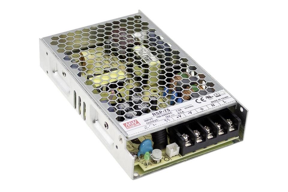 LED Power Supply Mean Well Open Frame, 12 Volt 6.3A 75 Watt