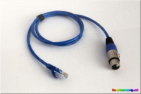 DMX-512 kabel, XLR Vrouwtjes Socket/ RJ45 Con.