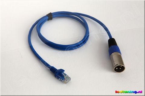 DMX-512 kabel, XLR Mannetjes Plug/ RJ45 Con