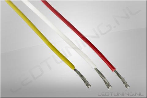 Draadset 3-Voudig 0.5mm² Wit, Geel en Rood (voor CT LED strip)