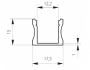 LED-strip Profile 3 Meter 17.5mm x 15mm Surface Mounted