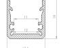 LED-strip Profile 3 Meter 17,5mm x 19mm Surface Mounted