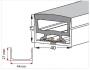 Silicone Extrusion Top View 25mm x 40mm 120°