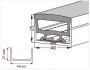 Silicone Extrusion Top View 25mm x 40mm 120°