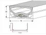 Silicone Extrusion Top View 30mm x 70mm 120°