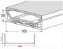 Silicone Extrusion Top View 30mm x 100mm 120°