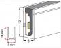 Silicone Extrusion Side View 12mm x 6mm 120° 