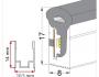 Silicone Extrusion Side View 17mm x 8mm 270°