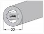 Siliconen Extrusie Cilinder Ø22mm 360° Small