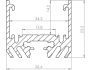 LED-strip Profiel 3 meter 26.6mm x 23.5mm Opbouw