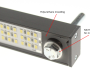 LuxaLight Industrial LED Fixture Polarised cover Far Red 735nm 24.2x16mm (24 Volt, 2835, IP64)