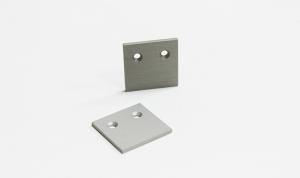 Aluminum End Cap Closed 20mm x 24.6mm Surface Mounted 180 Degrees Square