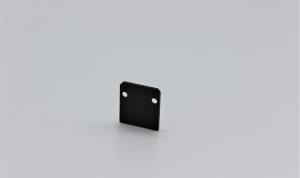 Aluminum End Cap Closed Black 17.5mm x 19mm Surface Mounted