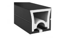 Silicone Extrusion Top View 20mm x 20mm 120° Black