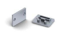 Aluminium End Cap Closed 24.2mm x 16mm Surface Mounted for lenscover Aluminium End Cap Closed 24.2mm x 16mm Surface Mounted for lenscover