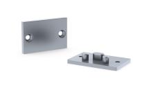 Aluminium End Cap Closed 24.2mm x 16mm Surface Mounted for Moulding