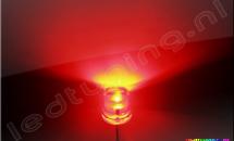 Flat Top LED 5mm 90° 2200mcd Red