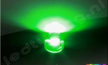 Round LED 10mm 140° 4-chip 80mA 9lm Green