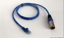 DMX-512 kabel, XLR Mannetjes Plug/ RJ45 Con.